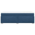 Boxspringbett mit Matratze Blau 100x200 cm Stoff