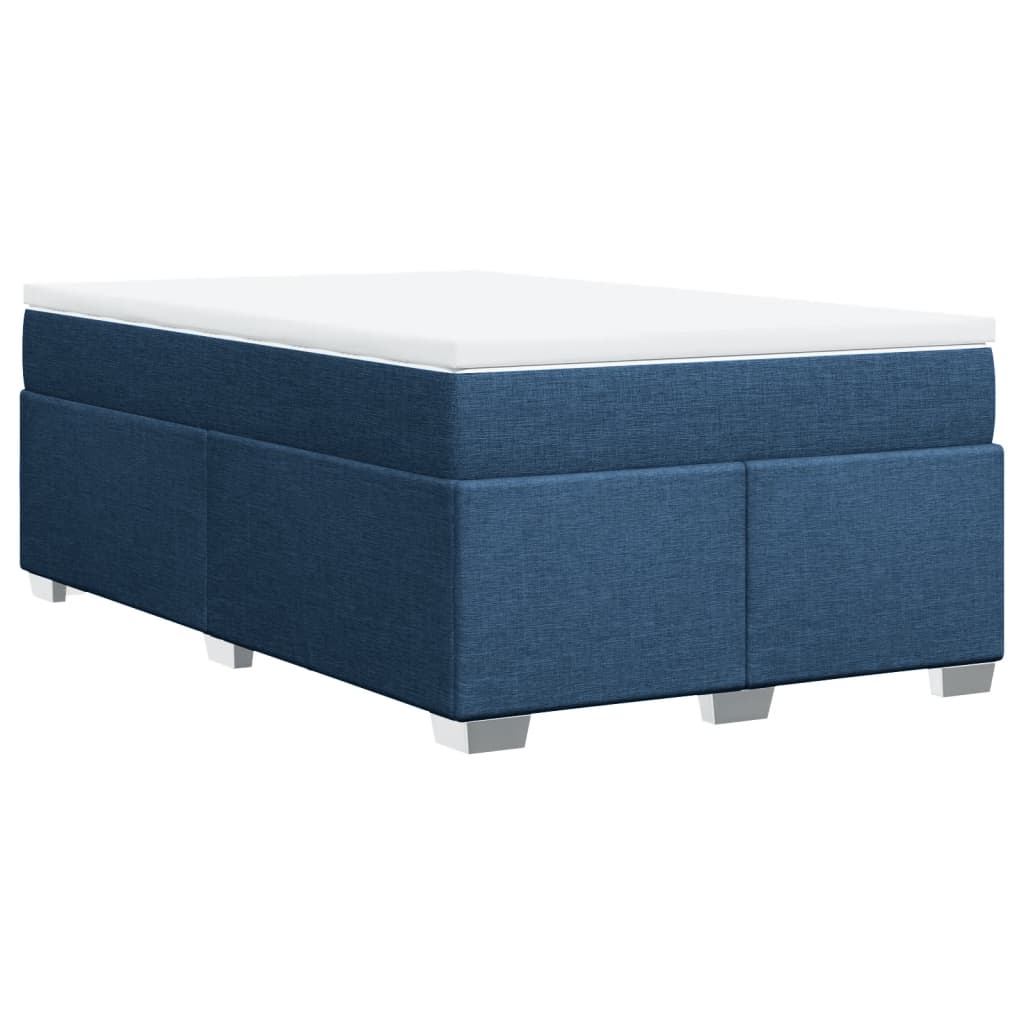 Boxspringbett mit Matratze Blau 120x190 cm Stoff