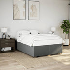Boxspringbett mit Matratze Dunkelgrau 140x190 cm Stoff