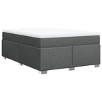Boxspringbett mit Matratze Dunkelgrau 140x190 cm Stoff