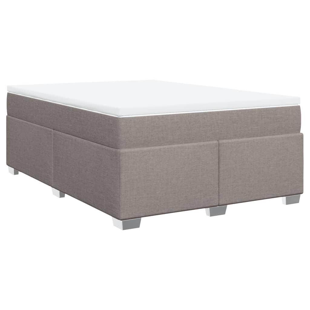 Boxspringbett mit Matratze Taupe 140x190 cm Stoff