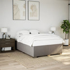 Boxspringbett mit Matratze Taupe 140x190 cm Stoff
