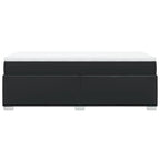 Boxspringbett mit Matratze Schwarz 80x200 cm Kunstleder