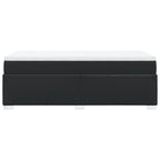 Boxspringbett mit Matratze Schwarz 90x200 cm Kunstleder