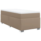 Boxspringbett mit Matratze Cappuccino-Braun 90x200cm Kunstleder