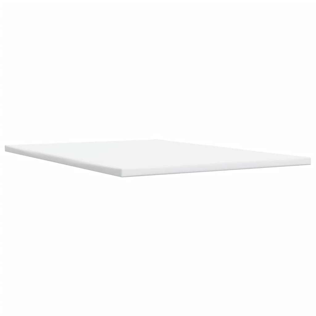 Boxspringbett mit Matratze Weiß 140x190 cm Kunstleder