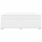 Boxspringbett mit Matratze Weiß 140x190 cm Kunstleder