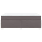 Boxspringbett mit Matratze Grau 160x200 cm Kunstleder