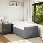Boxspringbett mit Matratze Dunkelgrau 80x200 cm Samt