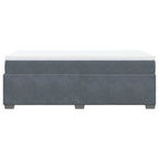 Boxspringbett mit Matratze Dunkelgrau 80x200 cm Samt