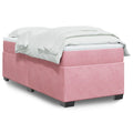 Boxspringbett mit Matratze Rosa 80x200 cm Samt