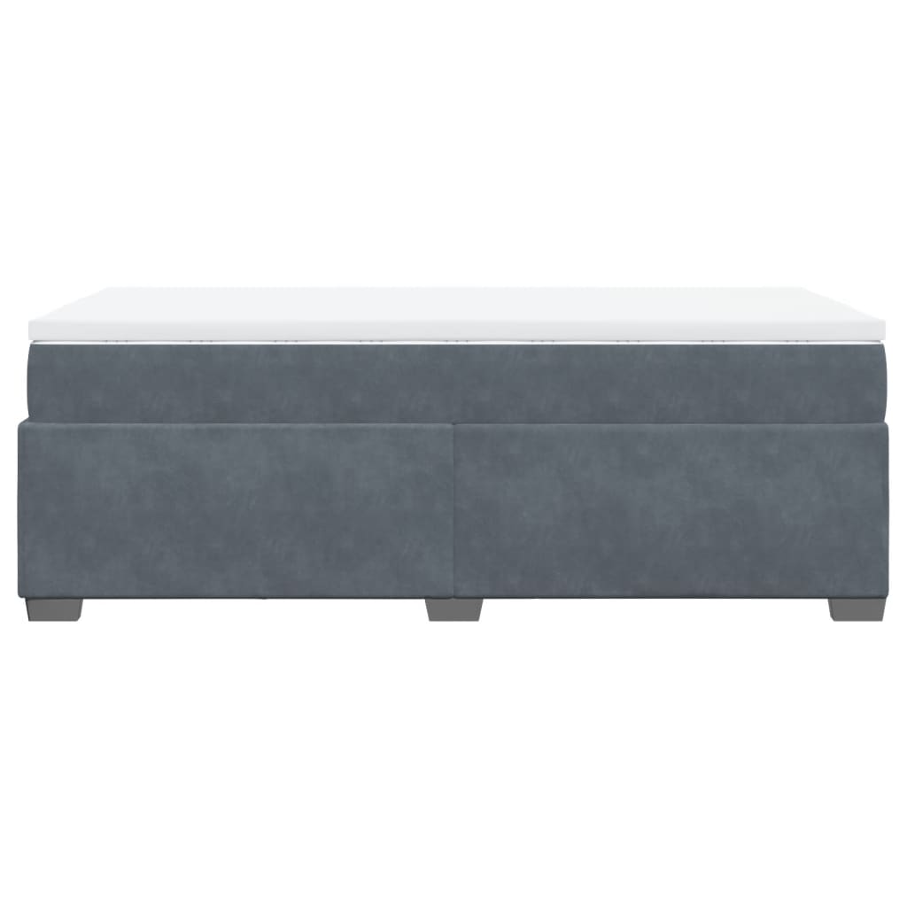 Boxspringbett mit Matratze Dunkelgrau 90x190 cm Samt