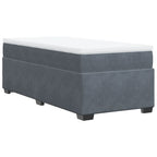 Boxspringbett mit Matratze Dunkelgrau 90x190 cm Samt