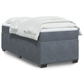Boxspringbett mit Matratze Dunkelgrau 90x190 cm Samt