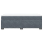 Boxspringbett mit Matratze Dunkelgrau 90x200 cm Samt