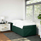 Boxspringbett mit Matratze Dunkelgrün 90x200 cm Samt
