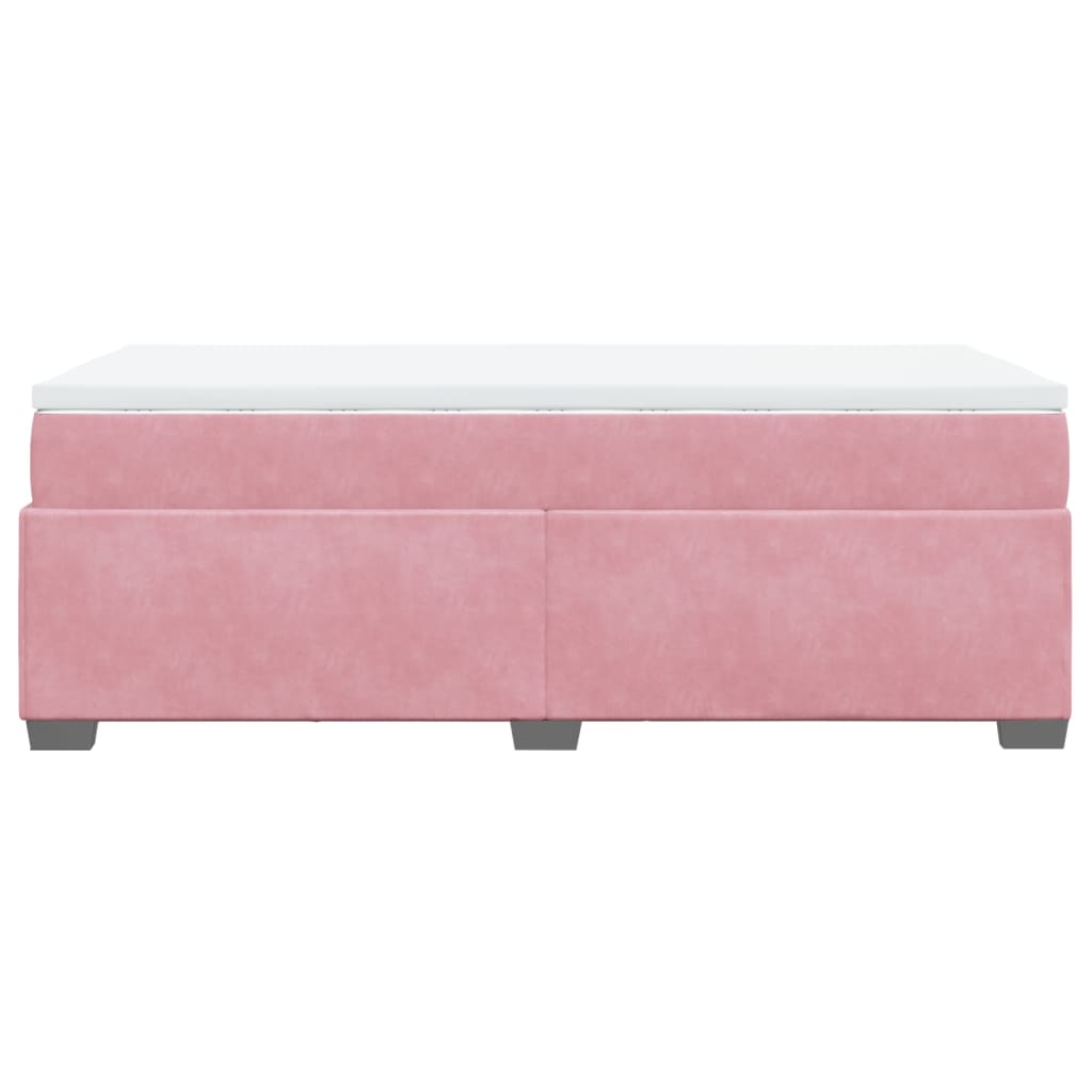 Boxspringbett mit Matratze Rosa 90x200 cm Samt