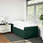 Boxspringbett mit Matratze Dunkelgrün 100x200 cm Samt
