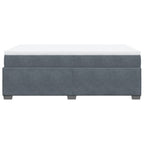 Boxspringbett mit Matratze Dunkelgrau 120x190 cm Samt