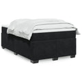 Boxspringbett mit Matratze Schwarz 120x190 cm Samt