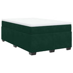 Boxspringbett mit Matratze Dunkelgrün 120x190 cm Samt