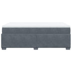 Boxspringbett mit Matratze Dunkelgrau 120x200 cm Samt