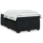 Boxspringbett mit Matratze Schwarz 120x200 cm Samt