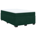 Boxspringbett mit Matratze Dunkelgrün 120x200 cm Samt