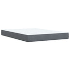 Boxspringbett mit Matratze Dunkelgrau 160x200 cm Samt