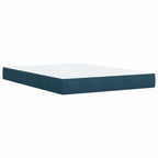 Boxspringbett mit Matratze Dunkelblau 160x200 cm Samt