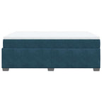 Boxspringbett mit Matratze Dunkelblau 160x200 cm Samt
