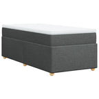 Boxspringbett mit Matratze Dunkelgrau 80x200 cm Stoff