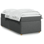 Boxspringbett mit Matratze Dunkelgrau 90x190 cm Stoff