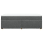 Boxspringbett mit Matratze Dunkelgrau 90x200 cm Stoff