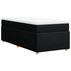 Boxspringbett mit Matratze Schwarz 100x200 cm Stoff