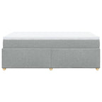 Boxspringbett mit Matratze Hellgrau 120x190 cm Stoff