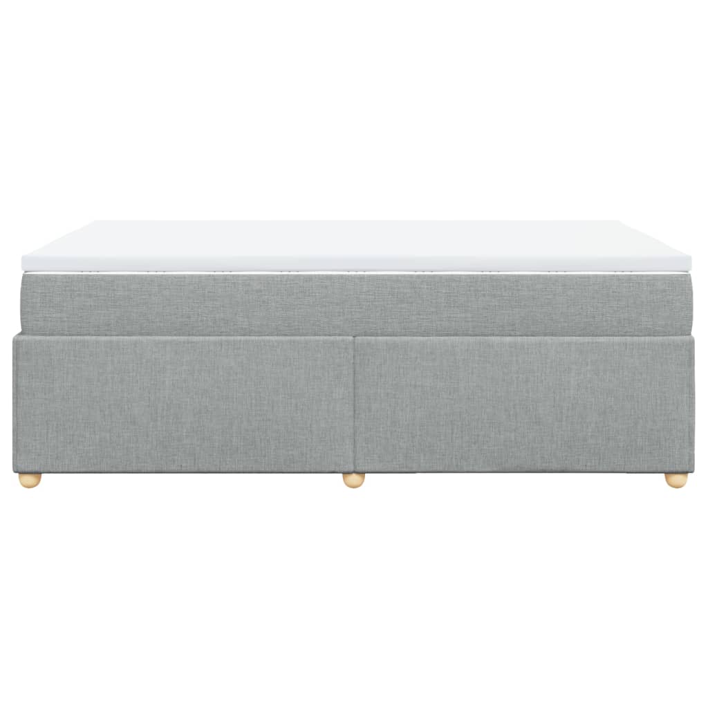 Boxspringbett mit Matratze Hellgrau 120x190 cm Stoff