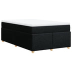 Boxspringbett mit Matratze Schwarz 120x190 cm Stoff