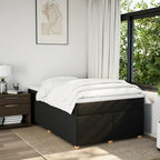 Boxspringbett mit Matratze Schwarz 120x190 cm Stoff
