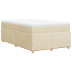 Boxspringbett mit Matratze Creme 120x190 cm Stoff
