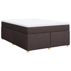 Boxspringbett mit Matratze Dunkelbraun 140x190 cm Stoff