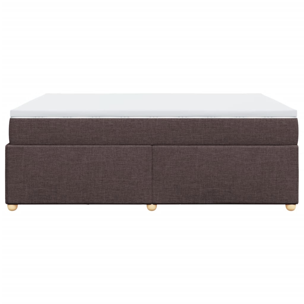 Boxspringbett mit Matratze Dunkelbraun 140x190 cm Stoff
