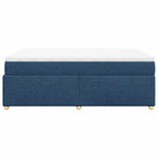 Boxspringbett mit Matratze Blau 140x190 cm Stoff