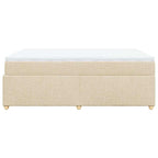 Boxspringbett mit Matratze Creme 140x200 cm Stoff