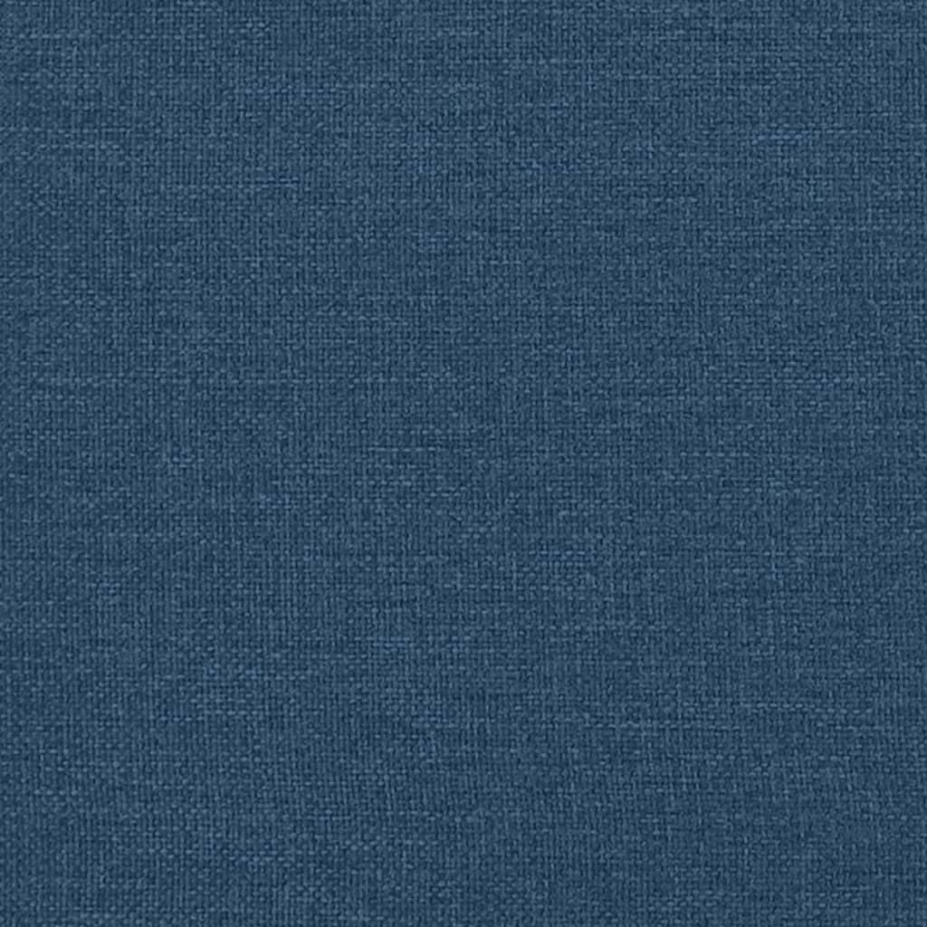 Boxspringbett mit Matratze Blau 140x200 cm Stoff