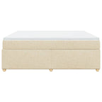 Boxspringbett mit Matratze Creme 200x200 cm Stoff