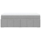 Boxspringbett mit Matratze Hellgrau 90x190 cm Stoff