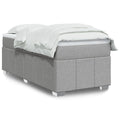 Boxspringbett mit Matratze Hellgrau 90x190 cm Stoff