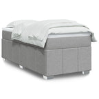 Boxspringbett mit Matratze Hellgrau 90x190 cm Stoff