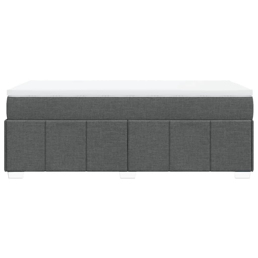 Boxspringbett mit Matratze Dunkelgrau 90x190 cm Stoff